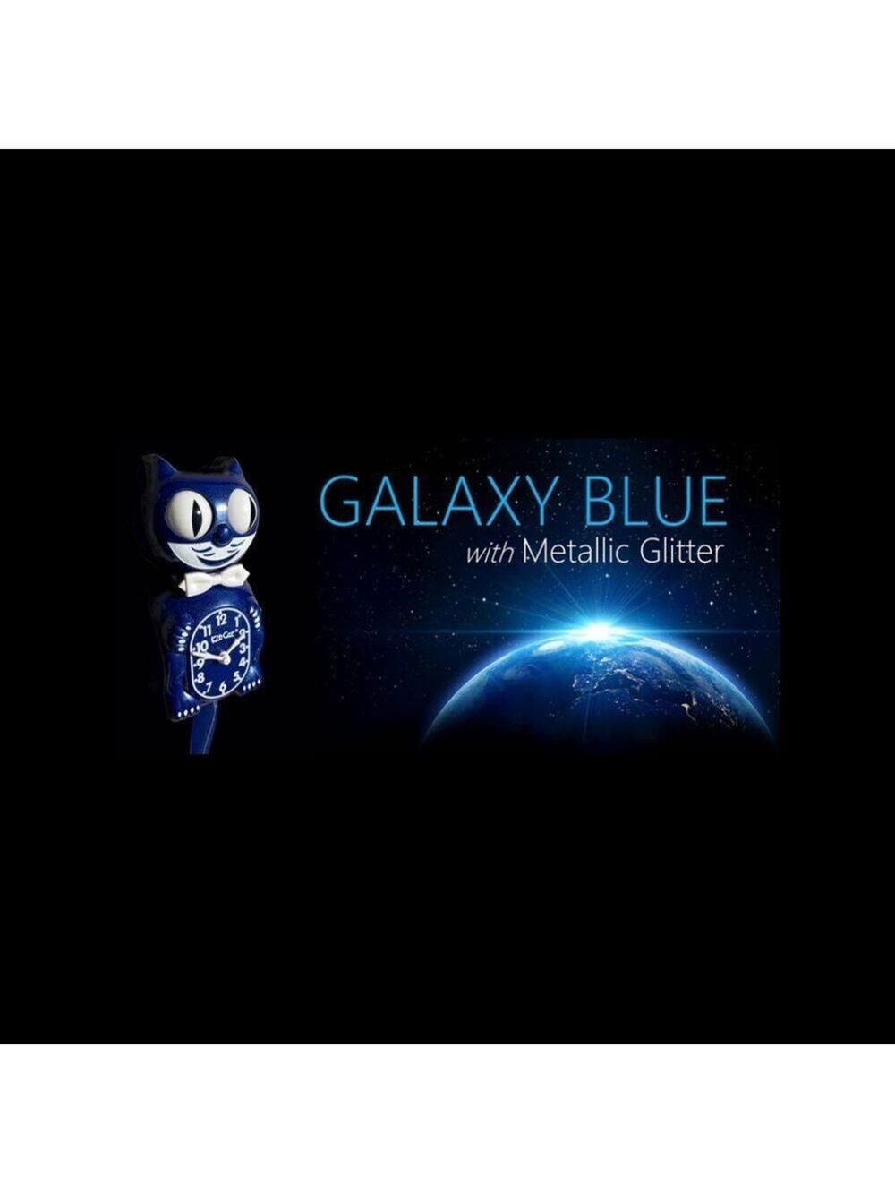 Limited Edition Galaxy Blue Lady Kit-Cat Klock clock - Picture 5 of 5